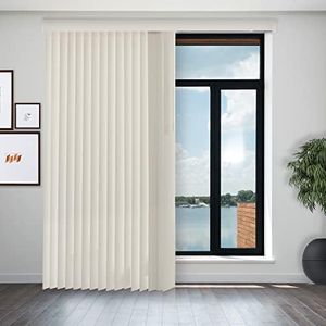 CHICOLOGY Vertical Blinds , Door Blinds , Blinds & Shades , Blackout Blinds ,Window Shade , Vertical Blinds for Sliding Doors , Sliding Blinds Oxford Alabaster (Vinyl) 78"W X 84"H