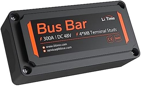 Litime Black Bus Bar for LiFePO4 Batteries High Voltage and Current Suitable for Automotive, Marine, and Solar Applications and Electrical System