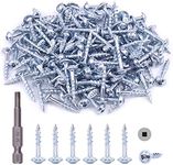 Hilitchi #8 Alloy Steel Zinc Pocket Hole Screws Weather Resistant Square Drive Screws with Square Drive (1 Inch Coarse Thread-280PCS)