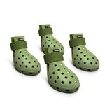 Dog Shoes for Hot Pavement - Dog Boots for Small & Medium & Large Dogs, Dog Boots Paw Protectors, Easy ON & OFF, Non-slip, Waterproof, Easy-Clean Dog Booties for Beach and Snow (Olives, L)