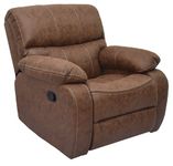 The Couch Cell Single Seater Recliner in Tan Suede Fabric