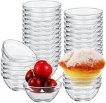 36 Pieces 2.4 Inch Small Glass Bowls Soy Sauce Dipping Bowls Mini Clear Prep Bowls Stackable Serving Bowls for Ramekins Snack Fruit Dips Dessert Ingredient Mixing, 1.5 oz