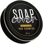 SOAP COVER Grey Hair Men Bar Shampoo, Hair Darkening Compressed Bar Soap, Bar Shampoo for Grey Hair Cover Up, 1.7 Oz (Pack of 1)