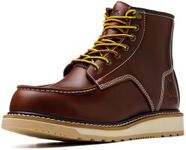 Epochsaga Soft Moc Toe Waterproof Fashion Goodyear-Welted Industiral&Construction Work Boots 6'' Brown/Black, Brown, 8 UK