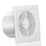 HG POWER 6 Inch Ventilation Fan Super Silent Home Wall Mount Fan and Strong Exhaust Bathroom Garage Exhaust Fan for Kitchen or Bathroom (Energy-saving) 150C