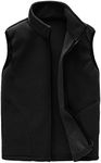 Flygo Women's Anti-Pill Zip Up Sleeveless Polar Fleece Outdoor Vest Gilet (X-Large, Black)