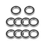 Deep-Groove Ball Bearings, Akozon 10pcs Deep Groove Ball Bearings Mini Ball Bearings 6802RS Rubber Sealed Ball Bearings 15mm*24mm*5mm