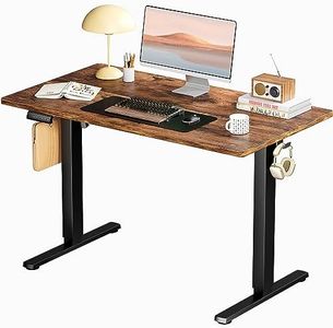 SMUG Standing Desk, Adjustable Height Electric Sit Stand Up Down Computer Table, 40x24 Inch Ergonomic Rising Desks for Work Office Home, Modern Lift Motorized Desktop Workstation, Rust Brown