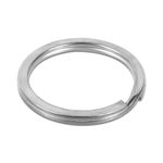 OSELTYATH 30pcs Flat Key Rings, Silver Flat Keyring Loops, Stainless Steel 304S15 Material Split Rings, Keyrings for Crafts, F0002-4 (0.79"/20mm)