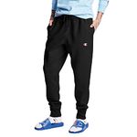 Champion Men's Reverse Weave Sweatpants, Men’s Lounge Pants, Men’s Joggers, 30.5" Inseam, Black-y06146, Medium