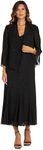 R&M Richards Women’s Two-Piece Embellished A-Line Midi Dress with Jacket, Black, 40