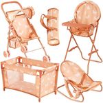 4-in-1 Baby Doll Stroller Set with