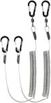 Booms Fishing T02 Heavy Duty Fishing Lanyard for Fishing Tools/Rods/Paddles, Black, 2pcs