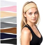 Headbands for Women, 8 Pack Wide Headband Fashion Wide Headband Stretchy Headbands for Women for Daily Use Sport Yoga Running