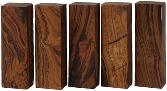 IECAP LLC Pack of 5 Hardwood Ironwood Blanks, Exotic Wood – Woodchucks Wood – Hardwood Lumber – Natural Wood for DIY Crafts – Size 5 1/8 x 1 3/4 x 1 1/4 inches