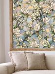 Artscape Star Magnolia | Window Privacy Film Stained Glass Pattern | Non-Adhesive & UV Protection | Easy to Apply & Removable | 61 x 92 cm | Made in USA