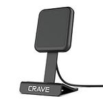 Crave Wireless Charging Stand, Fast Wireless Charger 10W Qi-Certified Wireless Charging Pad for iPhone 12, 11, Xs, XR, 8, Samsung Note 20, Note 10, Note 9, S21, S20, S10 - Black
