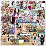 Paper9store Pack of 85+ One Piece Stickers for Laptop, Phone Case, Guitar, Bike, Pc, Scrapbook etc. Waterproof Glossy Laminated Residue Free Anime Stickers