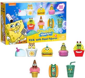 SpongeBob SquarePants Fun with Food 2.5-inch Figure Set, Features 7 Bikini Bottom Buddies, Kids Toys for Ages 3 Up, Amazon Exclusive by Just Play