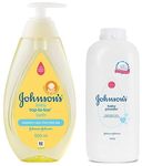 Johnson's Baby Top to Toe Bath Wash, 500ml & Baby Powder (400g)