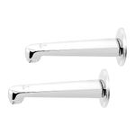 Pixaflo Focus Brass Bath Tub Spout with Wall Flange | 6.5 Inches Long | Chrome (Pack of 2)