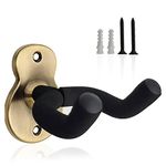 ZHOUSTOU Guitar Wall Hangers Guitar Hooks for Wall Rotating Design Guitar Holder Wall Mount with Protective Sponge for Bass Electric Acoustic Guitar Ukulele(Bronze)