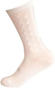 SILCA Tall Aero Cycling Socks - Super Thin Socks Unisex, aero socks designed for Aero Marginal Gains, 19.5cm cuff, White, Medium
