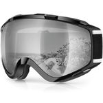 Findway Ski Goggles, Snow Snowboard Goggles for men Women Youth, Black Frame - Grey lens