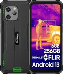 Blackview Rugged Smartphone Unlocked, BV8900 (FLIR Thermal Image Camera) Rugged Phone, 16GB RAM+256GB ROM(up to 2TB), 10000mAh 33W Fast Charge, 6.5” 2.4K Display, 64MP Camara, NFC, Android 13