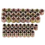 Tuabyem 50Pcs Male/Female End Union Brake Pipe Screw Nuts M10 x 1mm 3/16Inch OD Copper Brake Tubes Line Pipe Fittings Metric