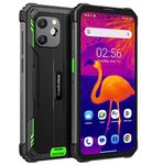 Blackview Thermal Imaging Rugged Smartphone BV8900, 10000mAh Battery, Helio P90 700 16GB+256GB, 64MP Triple Camera, 6.5'' 2.4K FHD+ Screen, IP68 Android 13 Outdoor Mobile Phone, NFC GPS OTG Green