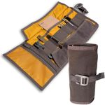 LOCHBY Tool Roll, 8x16 Inches (Unrolled) - Rugged Everyday Carry Organizer for Pens, Tools, & More - Tactical Minimalist Accessory for Men & Women Made with Waxed Canvas - Aluminum Hook Fastener