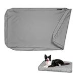 Explore Land Waterproof Dog Bed Cover Canvas Washable Dog Crate Pad Replacement Cover for 48 Inch Crate, 46Lx29Wx4H inch, Gray