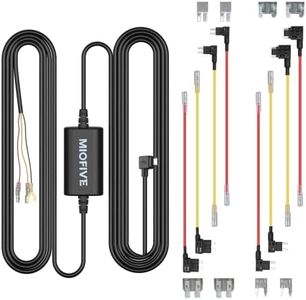 Dash Cam Hardwire Kit, Miofive 11.5ft Micro USB Hard Wire Kit for Dashcam Converts 12V-24V to 5V/2.4A w/Fuse Kit and Installation Tool, Enables Parking Mode, Low Voltage Protection for Dash Cameras