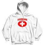 lepni.me Hoodie Lifeguard White or Red Cross Lifeguarding Uniform Costume (M White Multi Color)