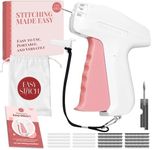 Stitch Gun for Quick Clothing Fixes, Tagging, Sewing and Quilting - Tagging Gun for Clothing Includes Instruction Manual, Drawstring Bag, 1000 Black & 1000 White Fasteners (5mm) - by Easy Stitch