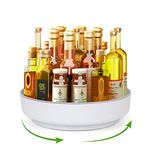 Homelove Lazy Susans Turntable Organizer, Spice Rack Organizer Cabinet Storage 360 Degree Rotating, Fruit Basket Tray for Kitchen Cabinet, Countertop, Bathroom, Pantry, White