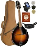 Kentucky KM-150 Standard All-Solid A-Model Mandolin with Instrument Alley Bag, Tuner, Picks, Strap, Strings Bundle