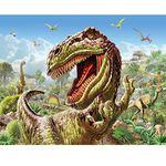 DIY 5D Diamond Painting by Numbers Kits, Dinosaurs, Forest Animals, Full Drill Rhinestones Paint with Diamonds Crystal Diamond Art (Dinosaur)