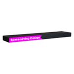 Kiera Grace Stockholm Maine Floating Shelves, Modern Wall Mounted Hanging Shelf for Bedroom, Kitchen, 24", Black, 1Pack