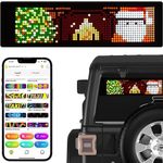 OBEST Scrolling Huge Bright Advertising LED Sign, LED Display Board, 39 x 10.7 cm, LED Running Writing Programmable, LED Display for Car, Truck, Shop, Bar, Graffiti, Text, Animation Display