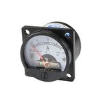 sourcing map Class 2.5 Accuracy AC 0-10A Round Analog Panel Meter Ammeter Black