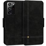 FYY Case for Samsung Galaxy Note 20 Ultra, Ultra Slim Flip Leather Wallet Phone Case Protective Shockproof Cover with Card Holder Kickstand Folio Case for Samsung Galaxy Note 20 Ultra 5G 6.9" Black