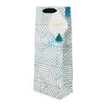 Hallmark Multi-Occasion Bottle Bag - Marbled Deco Design