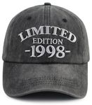 Xullaxth 26th Birthday Gifts for Men Women, Funny 26 Years Old Party Decorations Hat, Adjustable Embroidery Limited Edition 1998 Birthday Baseball Cap