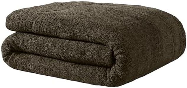 Sunday Citizen Snug Comforter King Size – Fluffy Plush Luxury, Reversible Cozy & Cooling Soft Thick King Comforter with Recycled Fill, Machine Washable (Mocha)