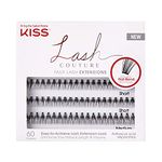 KISS Lash Couture Faux Lash Extensions Set, Lash Clusters, 20 Lash Strands Each, Varied Lengths, Easy Application, Flat Roots & Tapered Ends, Exclusive Flat-Band Technology, Style Venus, 60 Clusters