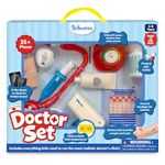 Skillmatics Doctor Set for Kids – 35+ Piece Pretend Play Medical Kit with Interactive Tools, Thermometer, BP Monitor, X-Ray Sheets & Prescription Pad, Role Play Toy, Gift for Ages 4, 5, 6, 7, 8