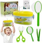 5 Pcs Outdoor Explorer Kit for Kids Kids Toys Adventure Kit with Insect Observation Box Insect Catching Kit Exploration Insect Observation Box Insect Scissors,net,Tweezer,Magnifying Glass (Color A)