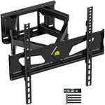 FORGING MOUNT TV Wall Mount Bracket for 26-65" Flat & Curved TVs, Swivels Tilts Extends Double Arm Full Motion TV Wall Bracket Holds up to 45kg, Max VESA 400x400mm,Including Bubble Level, Cable Ties.